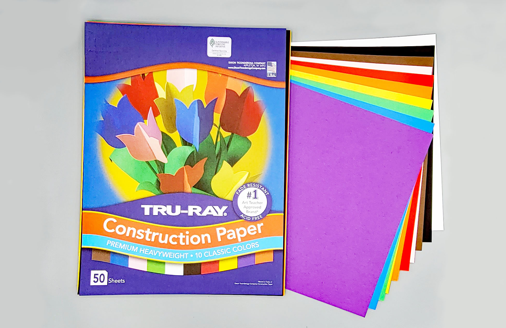 TruRay Heavyweight Construction Paper -10 Classic colors • PAPER SCISSORS  STONE