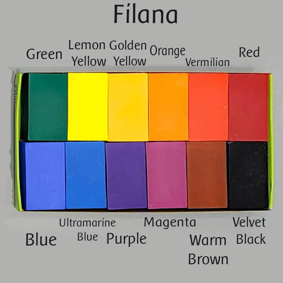 12 Skin Tones Stick Crayons — FILANA