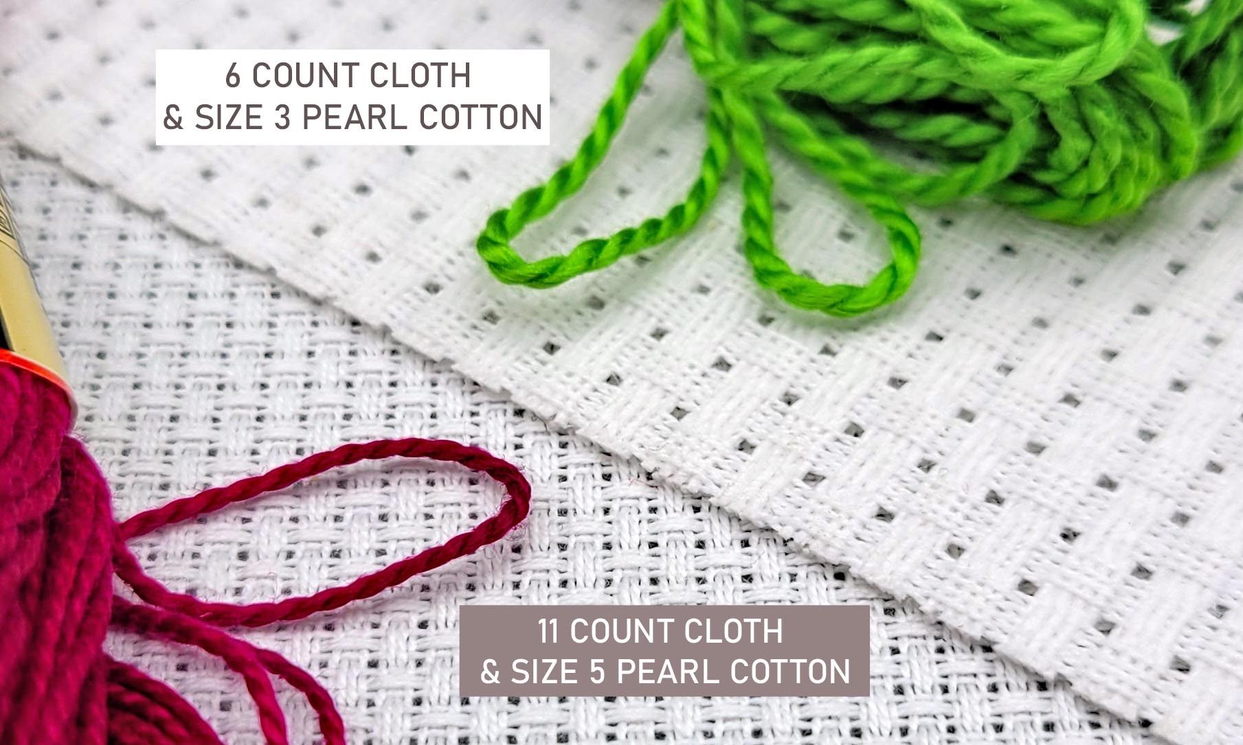 6 & 11 Count Cross Stitch Cotton Cloth • PAPER SCISSORS STONE