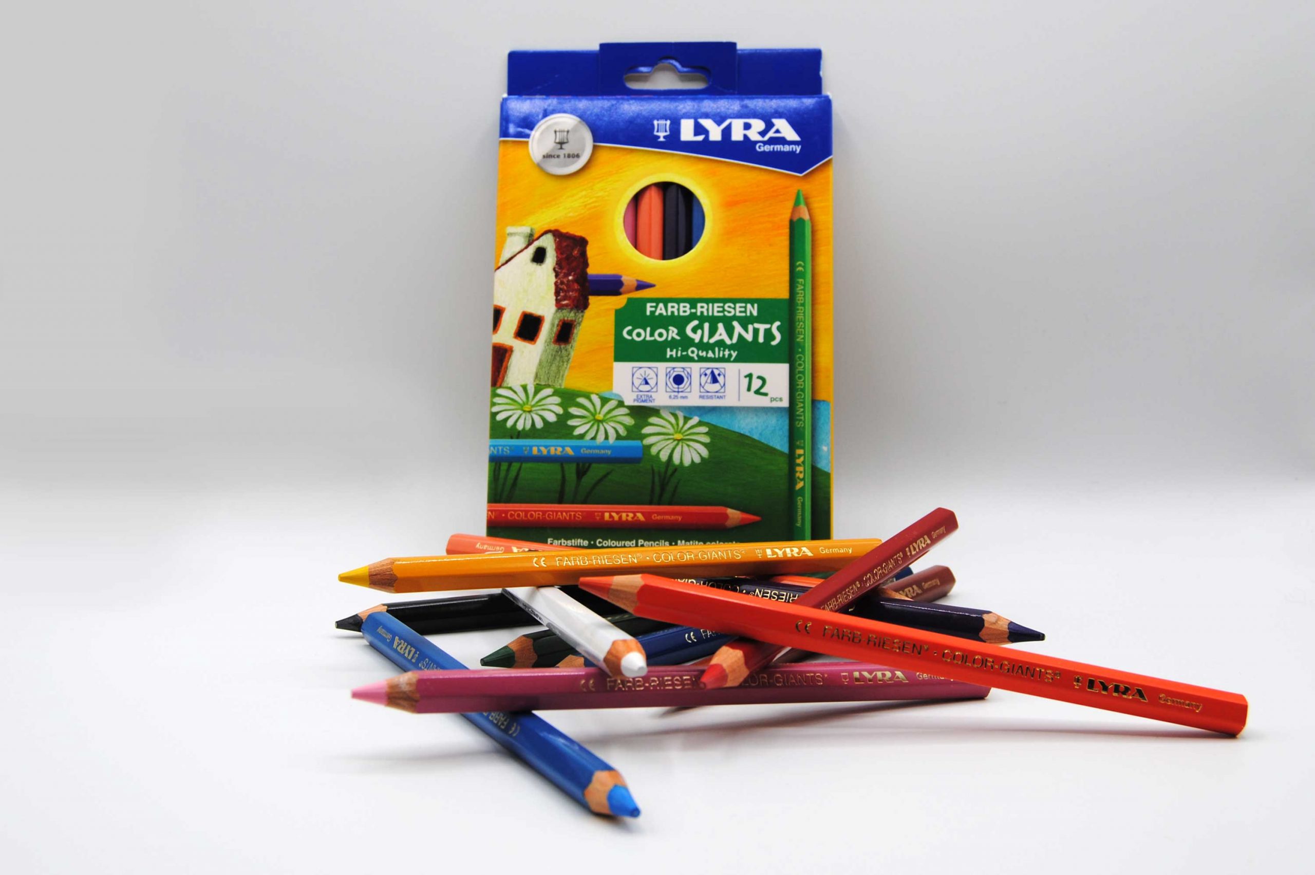 Lyra Color Giants Skin Tone Colored Pencils, 6.3 mm Lead Size, Assorted  Lead, 12/Set