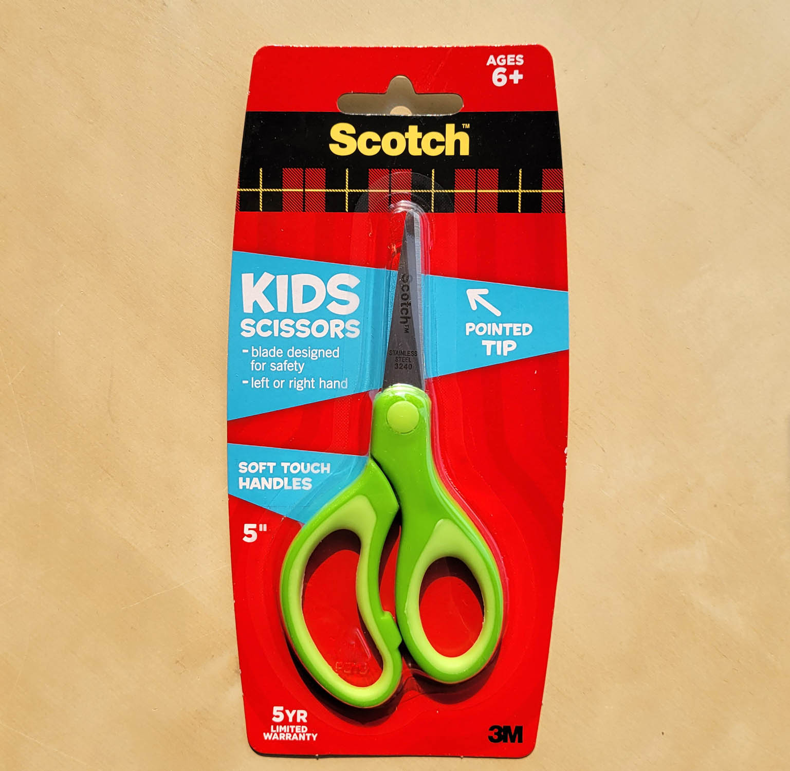 Kids 5" Pointed Soft Grip Scissors — Scotch