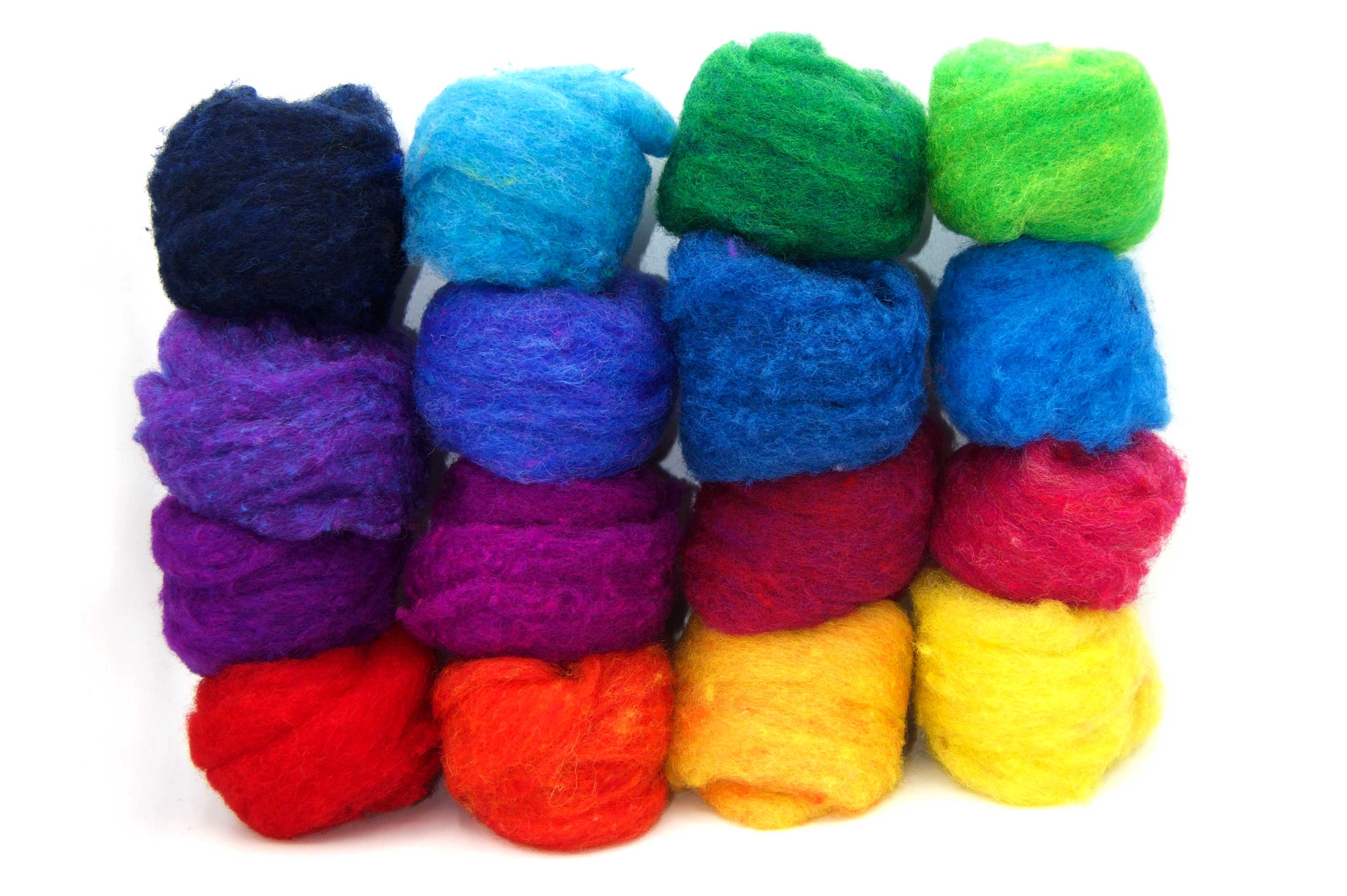 Dyed Wool Roving Brights • PAPER SCISSORS STONE