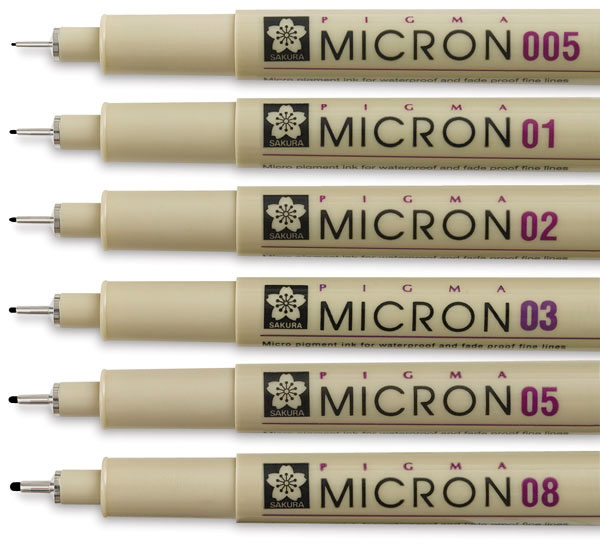 Micron Artist Pens • PAPER SCISSORS STONE