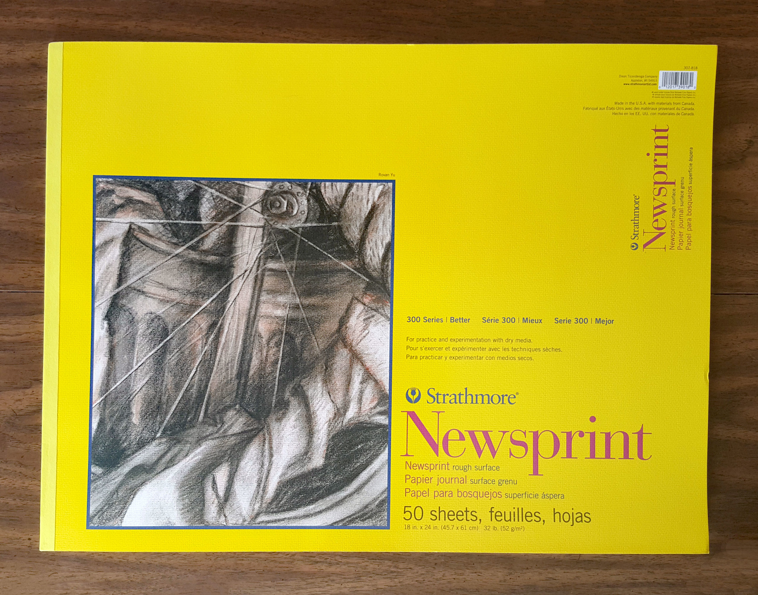 Artist Newsprint Pad 18x24 Inch 50-Sheets