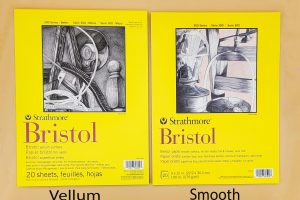 Strathmore 300 Series Bristol Pad — 100 lb., 9×12 (20 Sheets) SMOOTH & VELLUM Surface