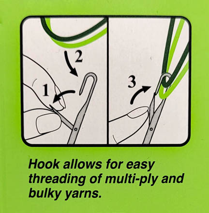 2 Darning Needles with Latch Hook Eye - Clover • PAPER SCISSORS STONE