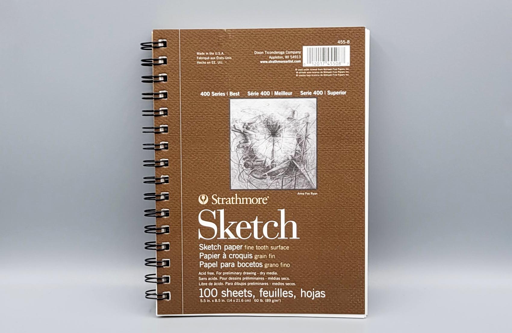 Strathmore Sketchbook: #455-8 Strath Sketch S 400 5.5X8.5100SHT60LB, 5.5 x  8.5, White, 100 pages
