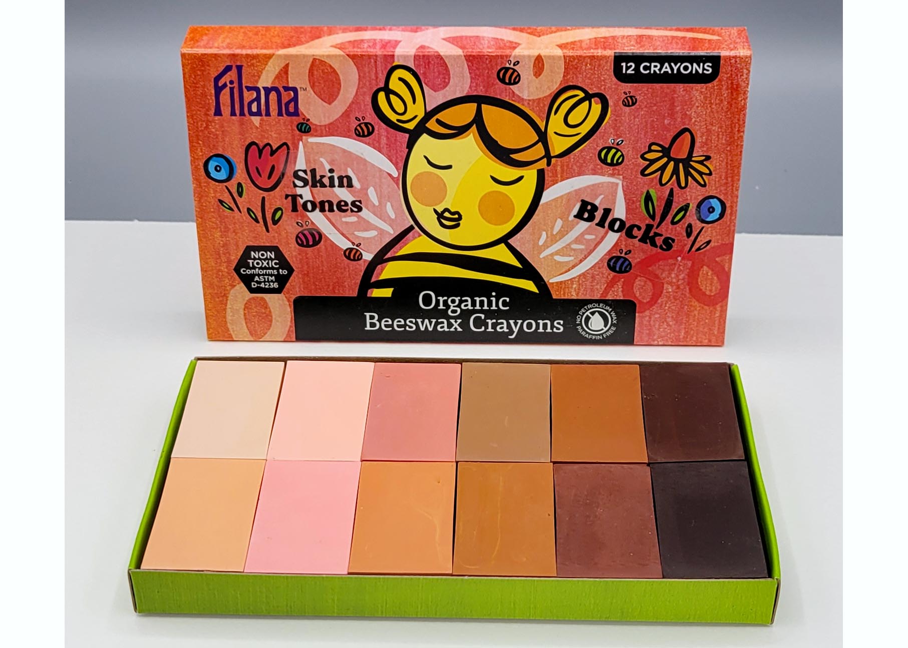 Filana Beeswax Stick Crayons, Skin Tones 8 - Treelight Toys