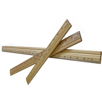 12" Wooden Ruler with Metal Edge