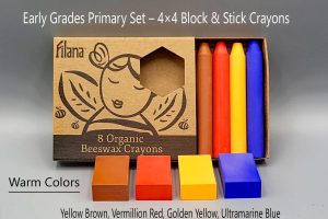 Early Grades Primary Set - 4×4 Block & Stick Crayons (Classic Primaries or Warm Primaries)