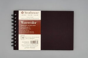 Strathmore 400 Series Watercolor Art Book – Wire‑Bound – 8.5×5.5 – 20 Sheets - 140 lb