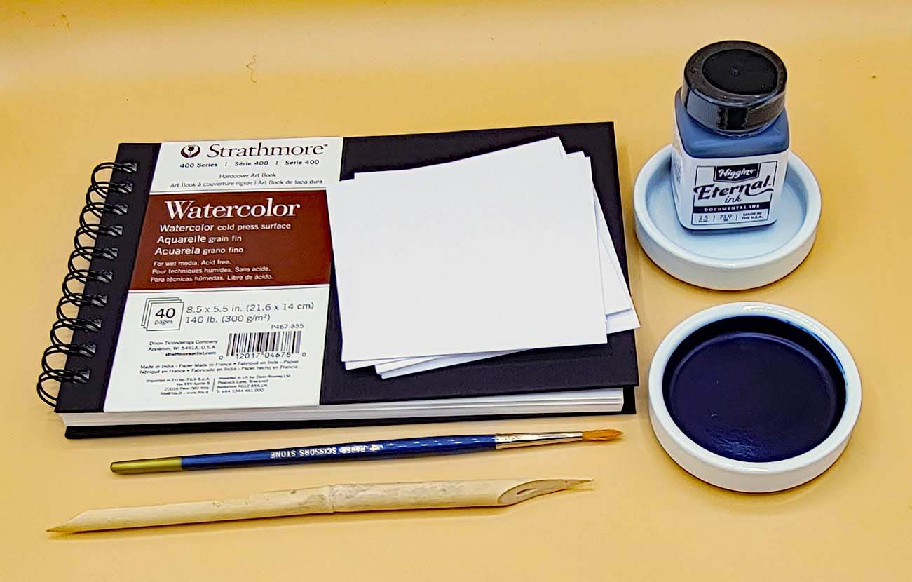 Eternal Black Ink: Expressive Spiral Travel Kit