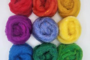 Rainbow Jewel Tones • 9‑Color Wool Roving Set